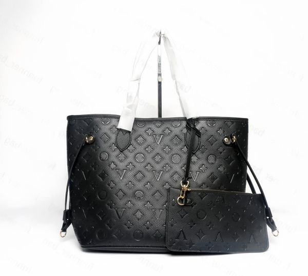

MM size 40156/M40995 Luxury Designer Bag Naverfull Embossed black Flower Women Handbags Shoulder Bags Fashion Composite bag Lady beach Clutch Tote Bag Purse, Old flowers