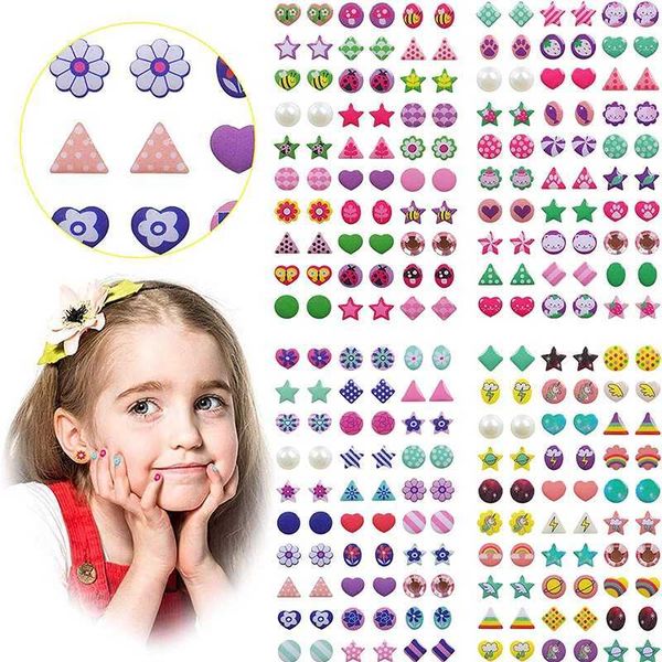 

Kids' Toy Children Sticker 3D Gems Girls Sticky Earrings Self-Adhesive Glitter Craft Crystal Nail Decoration Make-up Stickers Q240913