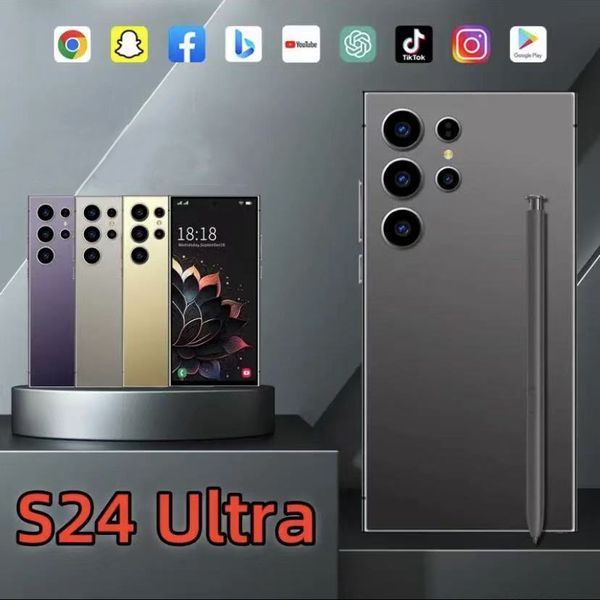 S24 Mobile Phones 7.3HD Screen Smart Phone Original 22GB+2TB 3G 4G 5G Dual Sim Celulares Android Unlocked 8000mAh S23 Ultra