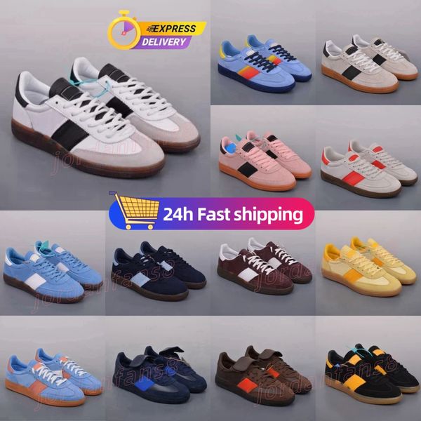 

OG Casual Sambae Sneakers Handball Shoes Vegan Leprint Shoes For Men Women DHgate Trainer Mens Womens Green Black White Navy Outdoor Trainers Sports 36-46