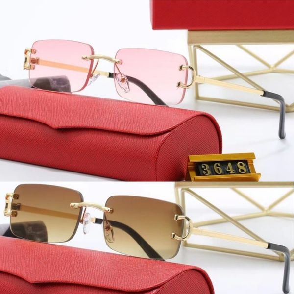 

oversized sunglasses mens sunglasses designers glasses men sunglass Discoloration Radiation Protection Mixed Color Adumbral frameless occhiali sun glasses