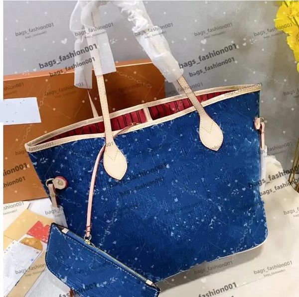 2024 New Never denim designer bag Full shoulder bag tote bag crossbody bag handle bag shopping bag fashion women bag cluth bag Hobo Bucket Bags pochette