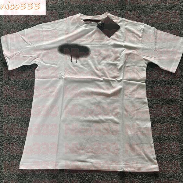 

24Ss Spray City limited letters round neck cotton loose multi-color versatile men and women casual plus size T-shirt S-XL, #42