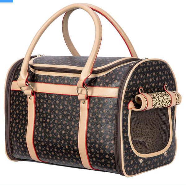 Others Dog Carrier High-end Pet Puppy Small Cat Valise Sg Bag Waterproof Premium PU Leather Carrying Handbag for Outdoor Travel Walking Hikin H250213