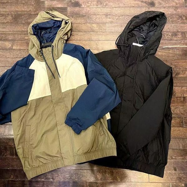 

Designer Men's sports jackets hooded windbreaker quick dry windproof sportswear running jogger sunscreen coat summer thin outwear sweatshirt autumn zipper jacket, Black