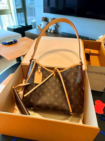 

Classic Women Handbag Large capacity Tote with wallet Shopping designer women High quality crossbody bag card holder purse Brown flower shoulder bags, Yellow