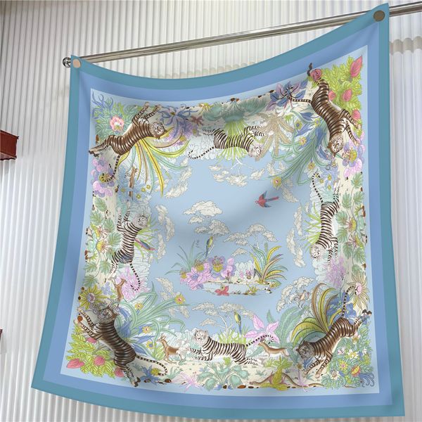 

Women Silk Square Twill Scarf Ladies Shawls for Bag Hair Neck Scarves Accessories Summer Beach Decoration Accurate Hem Scarfs Mother's Day Valentine's Day Gift