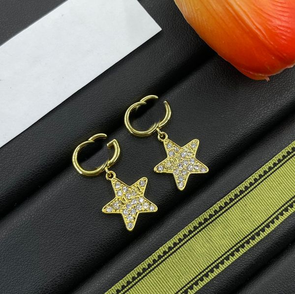 

Fashion Earring Stud Designer 18k Gold Plated Eardrop Letter Dangle Earrings for Women High Quality Jewelry
