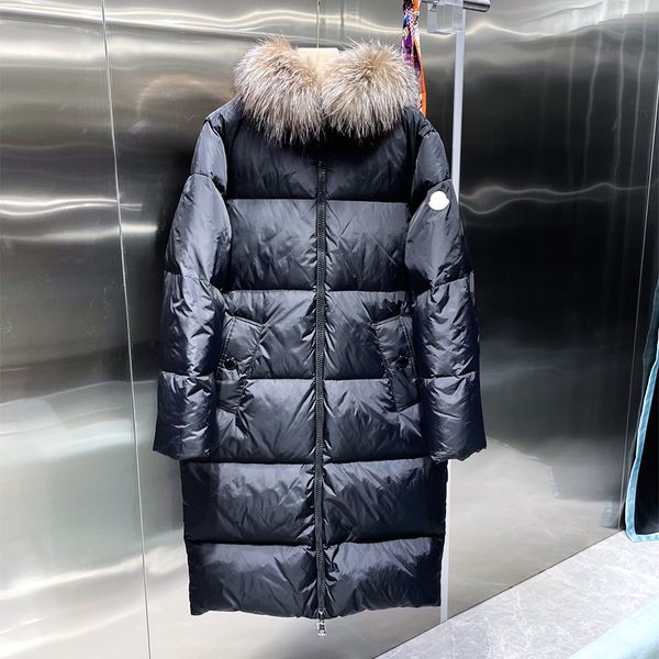 

Designer Long Down Jacket Classic Men And Women Fur Collar Down Jacket Fashionable Longs Down Jacket Slim Fit Tight Fitting Thick Jacket, C1