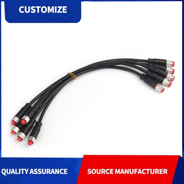 

Home custom M8 waterproof wire pairs plug waterproof wiring harness waterproof connecting wire power supply