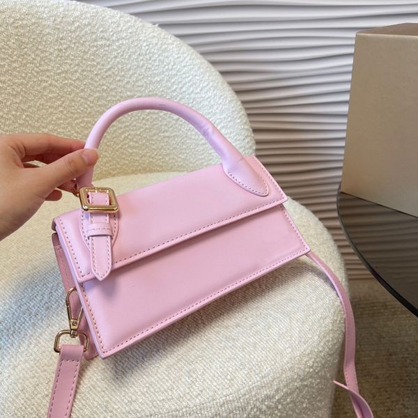 

Handle Le Bambino Sacoche Shoulder Designer Crossbody Bag Purses Woman Chiquito Handbag Even Clutch Bags Cool Luxury Satchel Armpit Pink Makeup Leather Tote, Color4