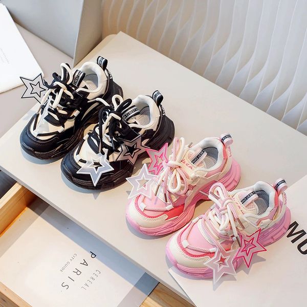 

Childrens Fashion Cartoon Sports Boys And Girls Non Slip Outdoor Student Basketball Shoes 88e8, Black