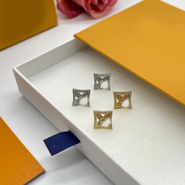 

Classic Earrings High Quality Luxury Brand Desinger 18K Gold Plated Stud Crystal Wedding Party Jewelry Accessories Gift