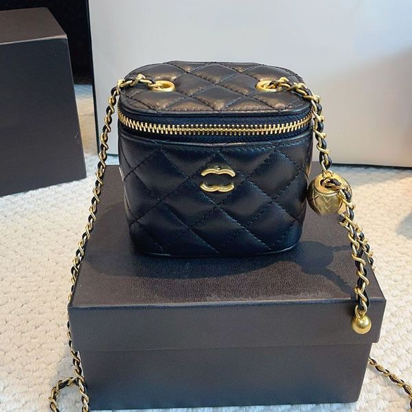 

Designer bag Golden Globe cosmetic bag Shoulder Bag chain handlequality leather Crossbody Bag saddle bag luxurys Handbagsl Zipper Fortune Bag Messenger Bag 17m, Black