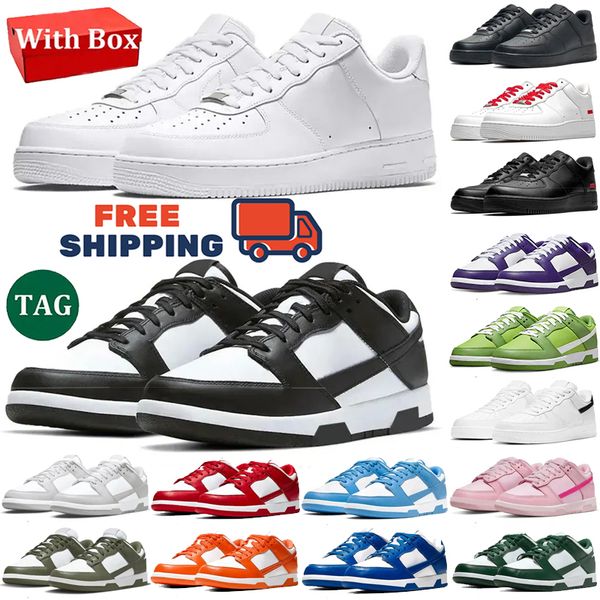 

Free Shipping With box 2024 Designer Running shoes duncks low Panda men women one triple white black pink Grey Fog UNC Sport sneakers outdoor trainers 36-47, Red