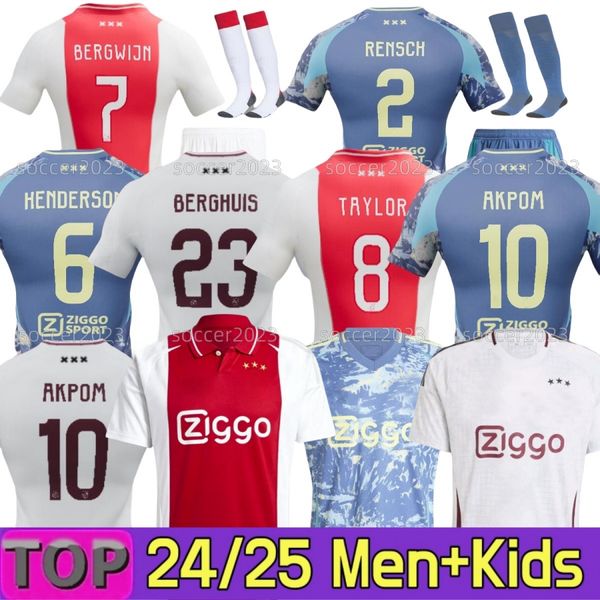 

24 25 BROBBEY Soccer Jerseys Kids Kit 2024 2025 BERGWIJN Home Away Third 3rd Fourth Football Shirts AKPOM MIKAUTADZE TAYLOR SOSA CRUYFF FORBS BERGHUIS HLYNSSON, Black