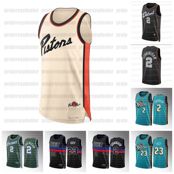 23 Jaden Ivey 2024-25 City Piston Jerseys Cade Cunningham lJalen Duren Detroit Ausar Thompson Isaiah Stewart Malik Beasley