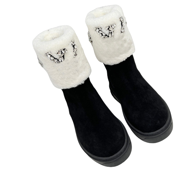 

Women boots designer boots short boots Luxury boots casual boots Rhinestone ankle boots Leather Boots Women Low-Heel boots ladies boots Fashion Boots Classic boots, Color1