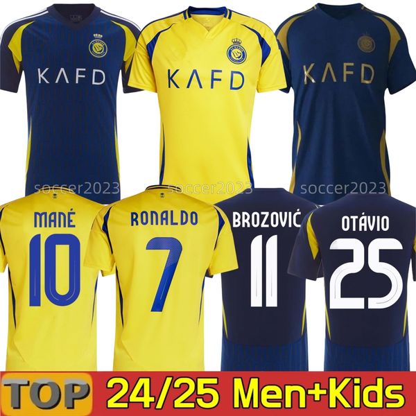 

24 25 Al Nassr FC 3RD soccer Jerseys Ronaldo BROZOVIC 2024 2025 Home CR7 Gonzalo Mane Martinez Talisca Ghislain Konan FANS player version men kids kit Football shiirt, 24 25 home adult