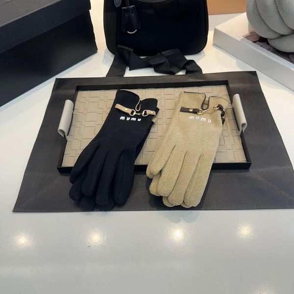 

Designer Men Autumn Gloves Warm Fashoines Winter Women thickening Knitteds glove Five Fingers Cold proof Touch screen Mittens