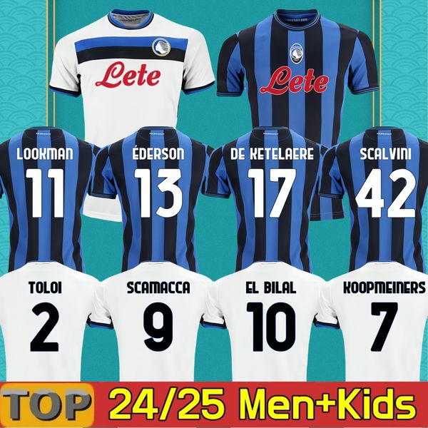 

24 25 Atalanta B.C. soccer jersey EL BILAL LOOKMAN 2024 2025 Home Away 3rd SCAMACCA EDERSON KOOPMEINERS SCALVINI ATA BC Bergamasca maglia da calcio Men Kids Kit uniform, 24 25 away adult