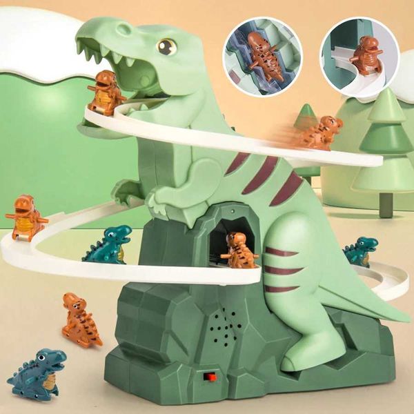 

Electric Dinosaur Climbing Slide Toy w/ 3D Puzzle, Music, Light - Xmas Gift