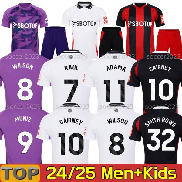 

24 25 SMITH ROWE soccer Jerseys MUNIZ ANDREAS CAIRNEY RAUL MITROVIC ROBINSON 2024 2025 football shirt fans player version Men kids Children kit set tops uniforms, 24 25 home kids
