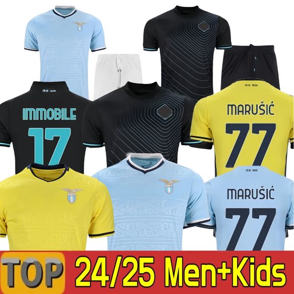 

24 25 LaZiO soccer Jerseys maglie 2024 2025 HOME AWAY 10th Anniversary IMMOBILE BERISHA SERGEJ LULIC ZACCAGNI LUIS ALBERTO FOOTBALL men kids kits football shirts, 24 25 third adult serie a