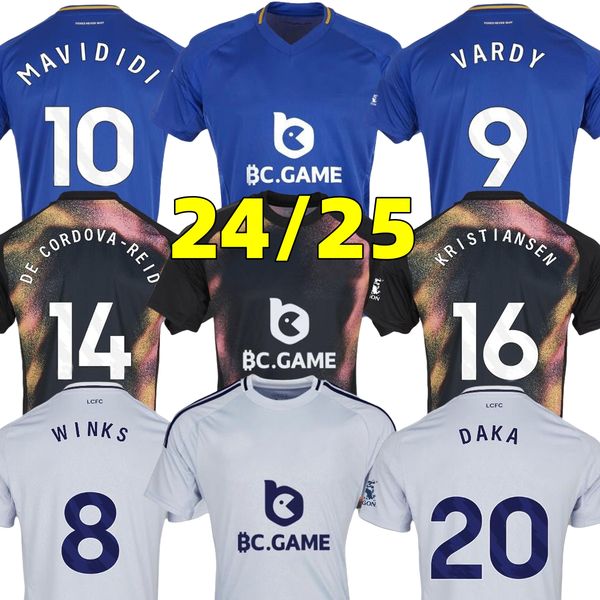

2024 Leicesters Citys VARDY LEICESTER Soccer Jerseys MAVIDIDI 24/25 McATEER DAKA WINKS football shirt CHOUDHURY COADY JUSTIN Men Kids sets uniforms Third Kit, 24 25 away
