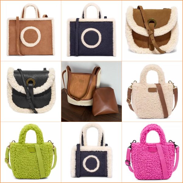 

designer tote bag women shoulder crossbody handbag backpack designers woman winter fluffy bags top quality with 10A, Red