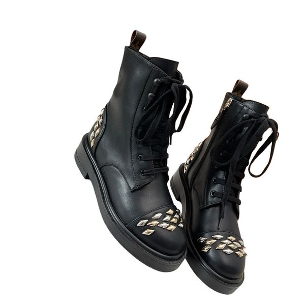 

Designer boots Short boots ladies boots Leather Boots Women boots Rivet Platform boots Low-Heel boots Black and brown boots Luxury boots casual boots ankle Boots