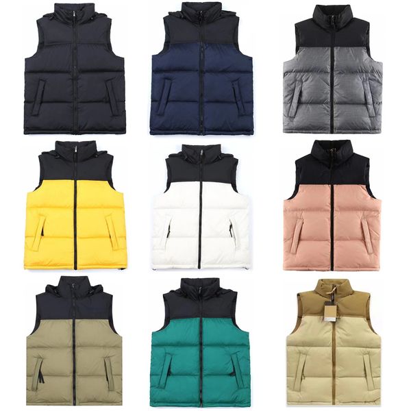 

mens vest designer vest top body warmer stand collar zipper letter printed black yellow red sleeveless bodywarmer designer winter down jacket, Style 8