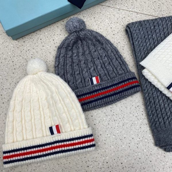 

Designer baby Scarf Children Two Piece Knitted Hat Scarf Cute Autumn Winter Boys Girls Warm Falling Fashion Accessories Hat, Grey