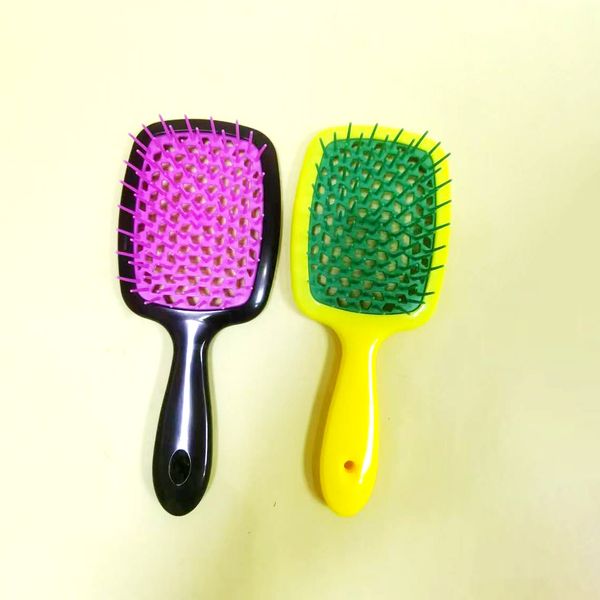 

Custom Plastic Hollow Detangling Curly Out Hair Brush Scalp Massage Comb Plastic Hair Brush