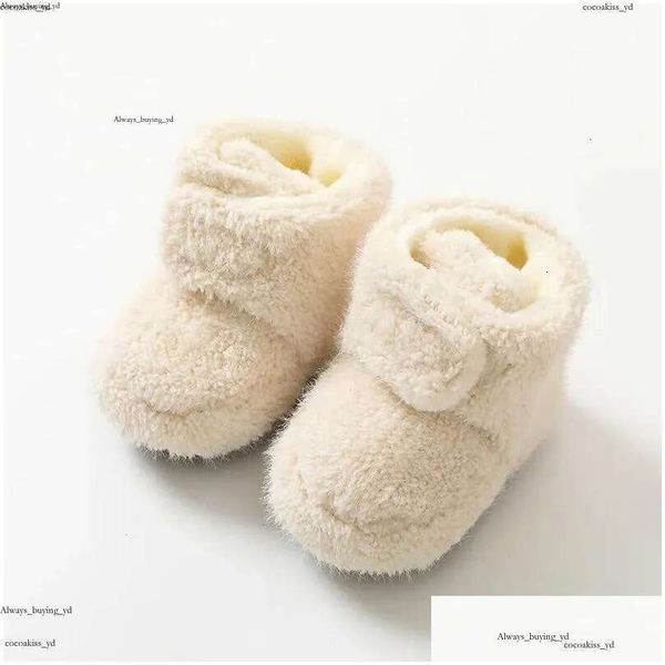 

First Walkers Baby Shoes: Plush Winter Warm Soft Sole Booties for Infants & Toddlers, Blue