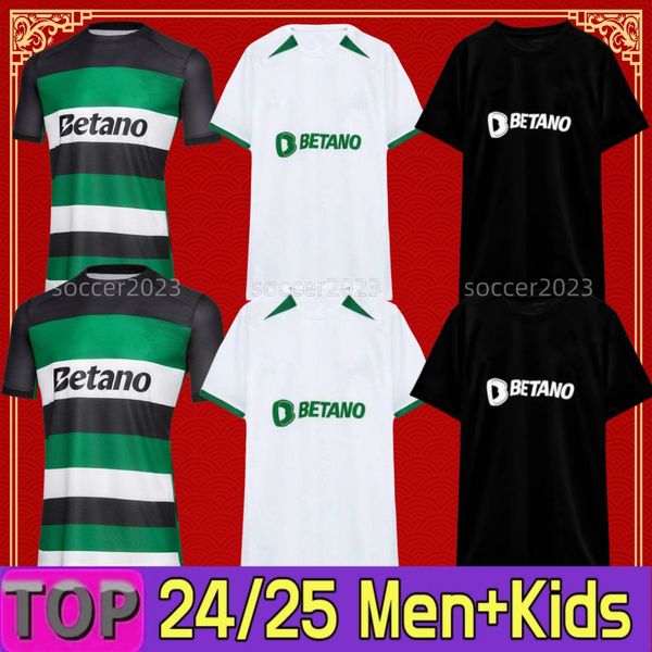 

4XL 24 25 sporting CP Lisboa soccer jerseys Lisbon Jovane Sarabia Vietto COATES ACUNA home away third 2024 2025 HJULMAND GYOKERES football shirt Men Kids kits, 24 25 home aldult+patch 1