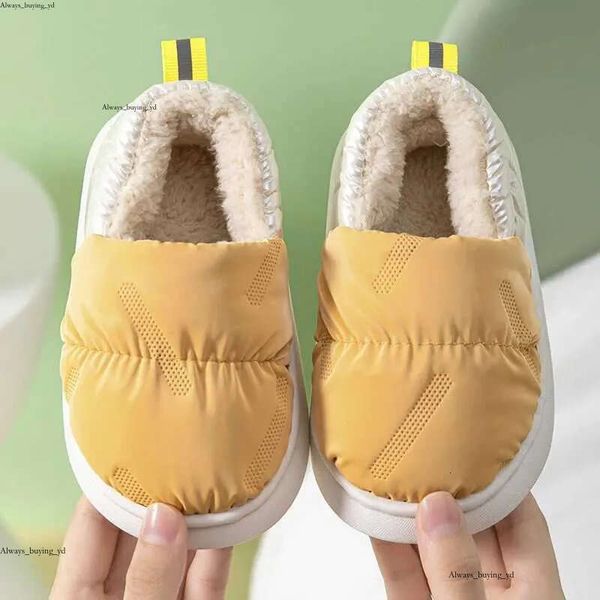 

Slipper Childrens Slippers With Waterproond Anti Soft Sole Plush Insulation Cotton Winter Baby Warm Non Slip Comfortable Shoes 116, Black