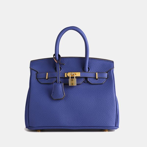 

Hot selling fashionable women's handbag tote bag fashion handbag top quality large handbag women's leather handbag business ol shopping handbag multiple colors, Blue