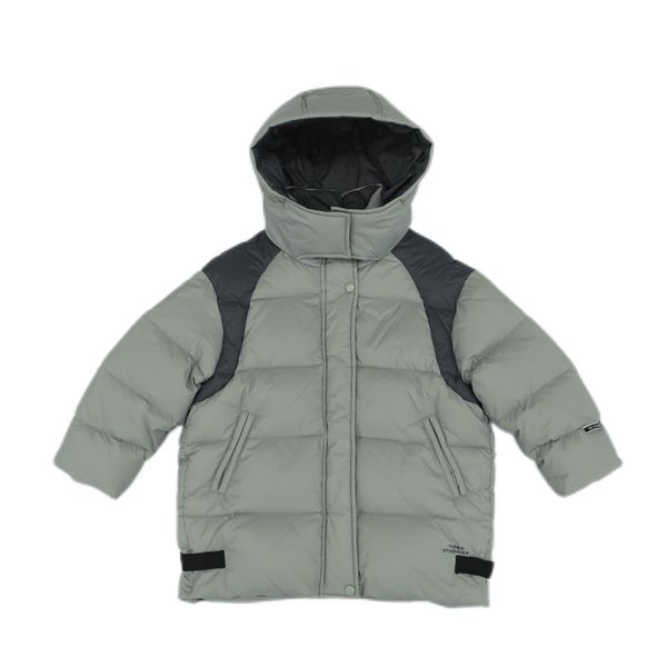 

Men's Custom Casual Style White Duck Coat Long Winter Jacket Warm Hood Breathable Design Waterproof Logo, Silver