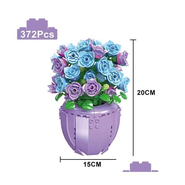 

Creative Blocks Moc Red Rose Vase Plants Model Building Romantic Classic Flowers Bouquet Potted Bricks Toys Valentines Day Giftl475 D Otqmz, Multicolor
