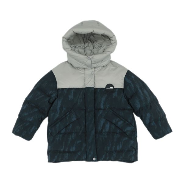 

Men's Custom Casual Style White Duck Puffer Jacket Long Warm Hood Breathable Design Waterproof Logo Button Zipper Woven, Blue