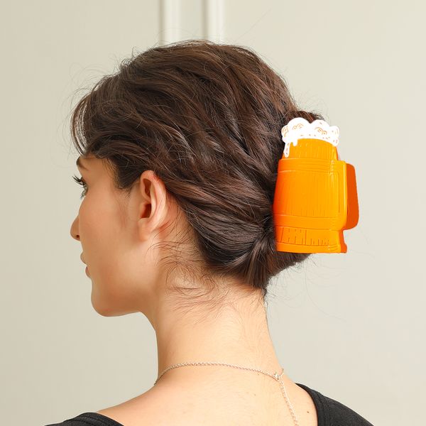 

New chilled bangs beer hair clips fun hair scrunchies premium feeling back of the head shark hair card headwear