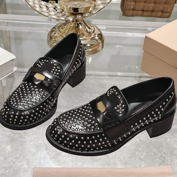 

Classic casual shoes for women designer shoes thick soles solid color leather platform shoes waterproof comfortable fashion shoes new spring autumn leather shoes, *21