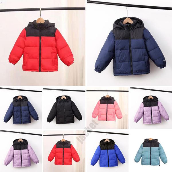 

Kids Coats Boys Down Coat Girls Designer Winter Clothers Baby clothing Hooded Fasion Jacket Thick Warm Outwear Glossy Red Blue Black, Purple