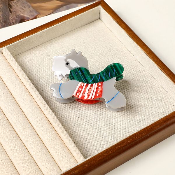 

Christmas Trojan horse dog scratch clip premium acetic acid shark clip versatile temperament hair clip senior sense of elegance hair accessories