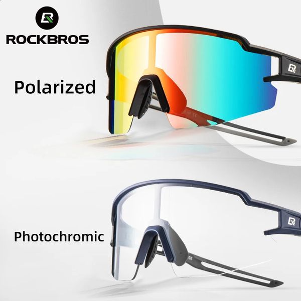 ROCKBROS pochromic bicycle glasses with polarization and built-in Myopia frame sports sunglasses for men and women bicycle glasses and glasses