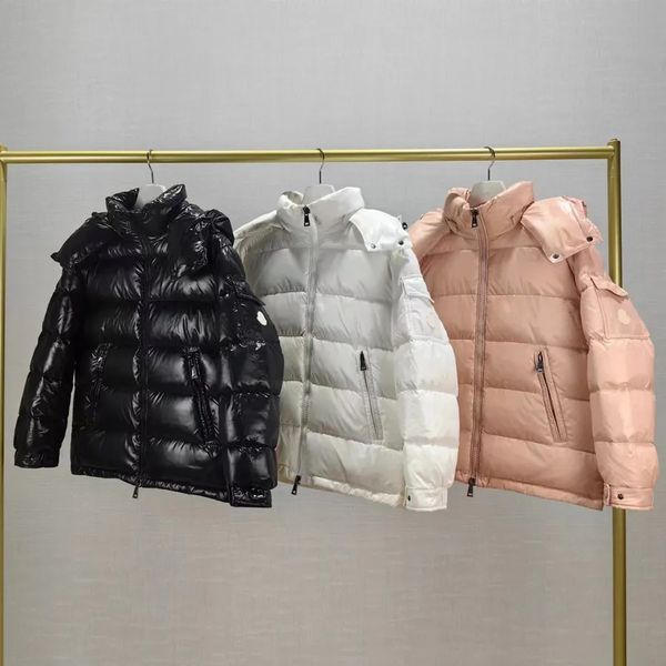 

Woman Down Par Jackets Puffer Designer Jacket Womens Unisex Coats Budge Sleeve Slim Coat Bright Short Hooded 3colors 24mo new winter coat, Ivory