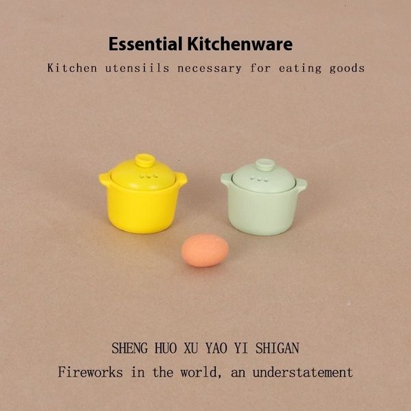 

DIY creative alloy crafts mini ins clay pot doll house kitchen micro landscape scene decoration ornaments