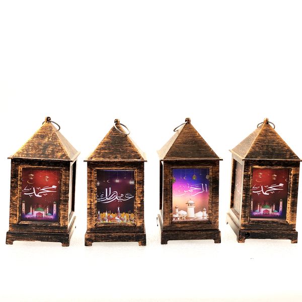 

Middle East festival gifts in the wind lamp printing LED warm white light decoration