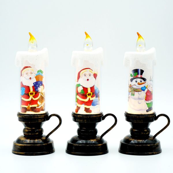 

Christmas gift for children to send the family will light up the candle printing LED light decoration